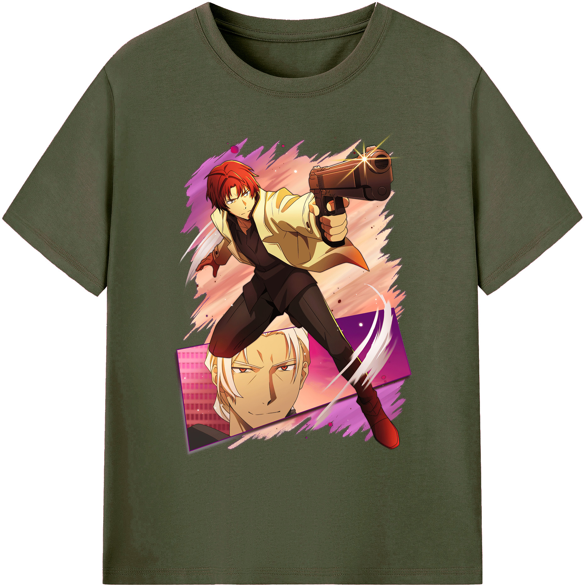 （画像用） 文豪ストレイドッグス Bungo Stray Dogs 綿100％ メンズ半袖Tシャツ｜肌触りやわらか＆通気性